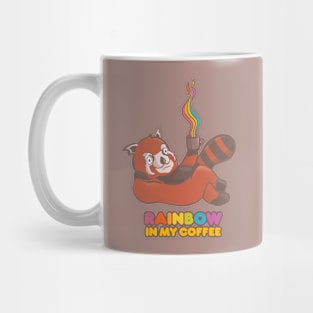 Red Panda Rainbow in my coffee Mug